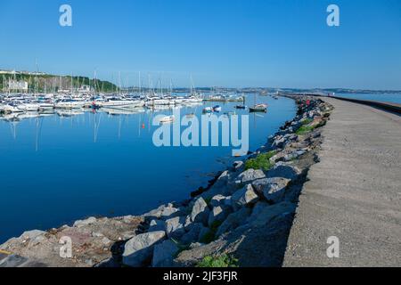 Europe, UK, England, Devon, Torbay, Brixham Breakwater and Marina Stock Photo