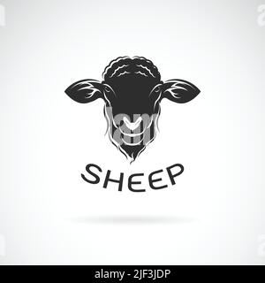 Vector of a sheep head design on white background. Easy editable layered vector illustration. Farm Animals. Stock Vector