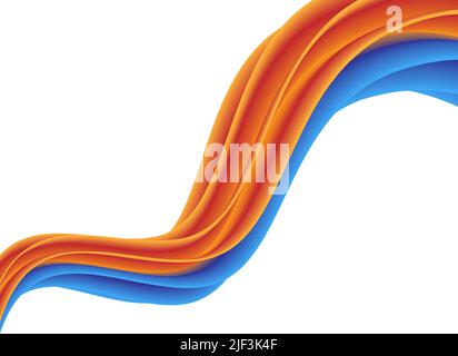 abstract flowing color wave background, vector illustration Stock Vector