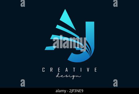 AJ Letter Logo Design. Creative Modern AJ Letters Icon Illustration ...