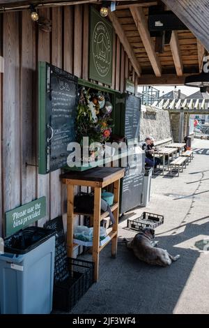 Scenes in and around Porthleven Harbour, Cornwall Stock Photo