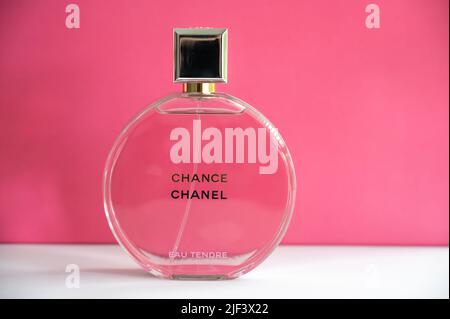 Grodno, Belarus - 02.22.2022: Chanel EAU Tendre Perfume On A Delicate Pink  Isolated Background Stock Photo, Picture and Royalty Free Image. Image  182457785.