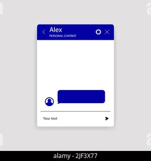 Chatbot app mobile helper. Dialoge windows flat design concept. Social communication chatting. Vector template Stock Vector