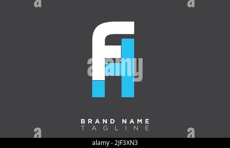 FH Alphabet letters Initials Monogram logo Stock Vector