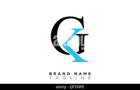 GK Alphabet letters Initials Monogram logo Stock Vector