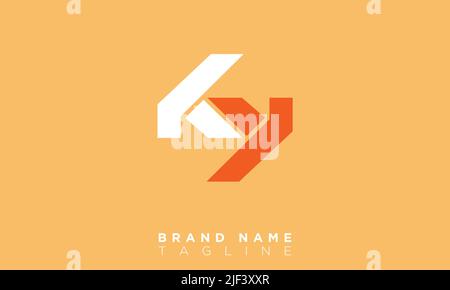KY Alphabet letters Initials Monogram logo Stock Vector