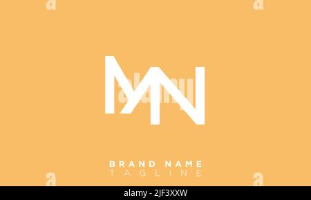 MN Alphabet letters Initials Monogram logo Stock Vector