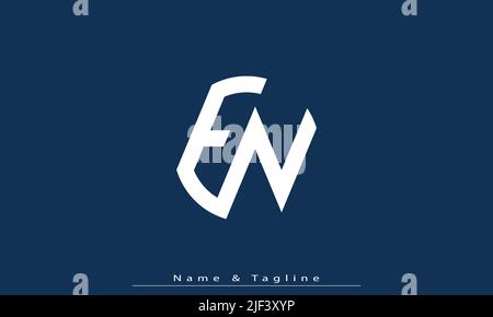 Alphabet letters Initials Monogram logo EN , NE Stock Vector