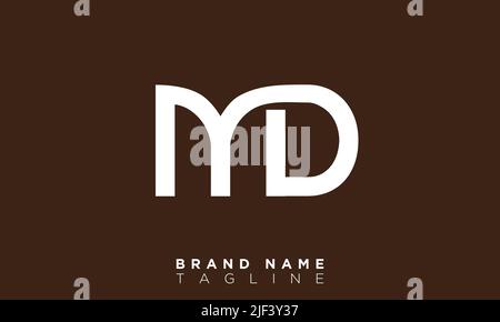 MD Alphabet letters Initials Monogram logo Stock Vector