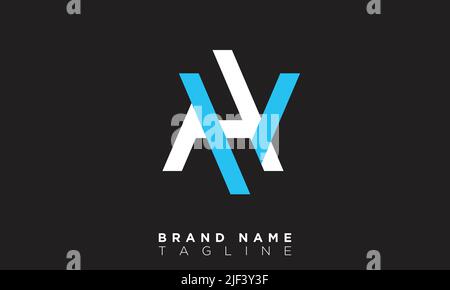 AV Alphabet letters Initials Monogram logo Stock Vector