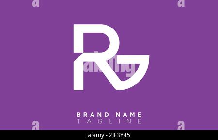 RG Alphabet letters Initials Monogram logo Stock Vector