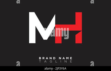 MH Alphabet letters Initials Monogram logo Stock Vector
