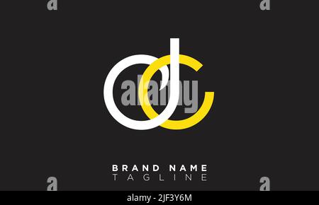 DC Alphabet letters Initials Monogram logo Stock Vector