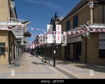 Entrance to Springfields Outlet Shopping and Leisure Centre Camelgate Spalding Lincolnshire England UK Stock Photo