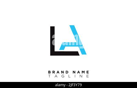 LA Alphabet letters Initials Monogram logo Stock Vector