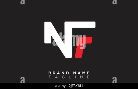 NF Alphabet letters Initials Monogram logo Stock Vector