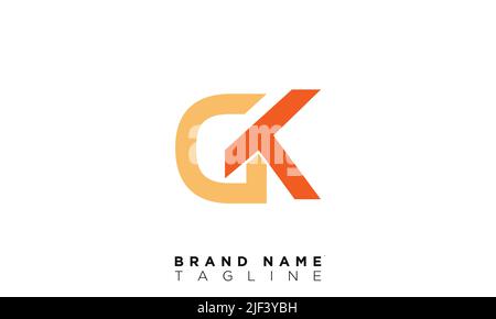 GK Alphabet letters Initials Monogram logo Stock Vector
