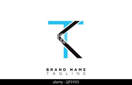 TK Alphabet letters Initials Monogram logo Stock Vector