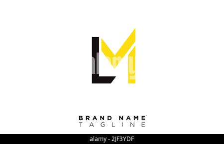LM Alphabet letters Initials Monogram logo Stock Vector