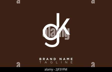 GK monogram initials logo design with shield icon template Stock Vector ...