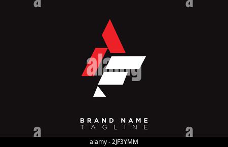 AF Alphabet letters Initials Monogram logo Stock Vector