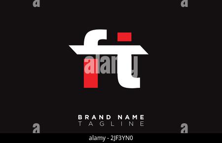 FT Alphabet letters Initials Monogram logo Stock Vector