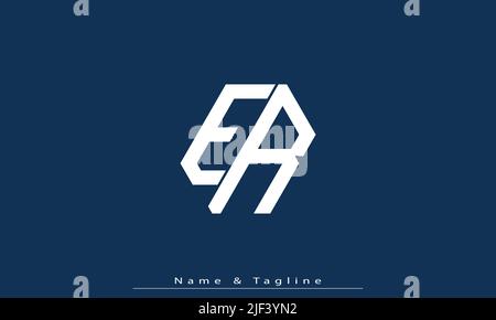 Alphabet letters Initials Monogram logo ER , RE Stock Vector
