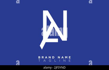 AN Alphabet letters Initials Monogram logo Stock Vector