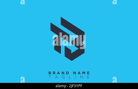 TB Alphabet letters Initials Monogram logo Stock Vector