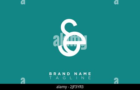 SE Alphabet letters Initials Monogram logo Stock Vector