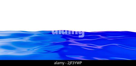 Sea with white transparent background. Summer holiday 3d render 3d illustration Stock Photo