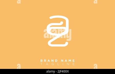 AZ Alphabet letters Initials Monogram logo Stock Vector