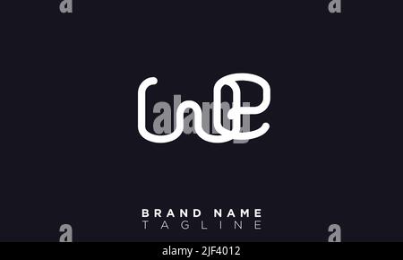 WE Alphabet letters Initials Monogram logo Stock Vector