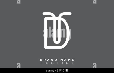 DU Alphabet letters Initials Monogram logo Stock Vector