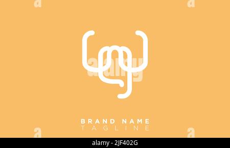 WG Alphabet letters Initials Monogram logo Stock Vector
