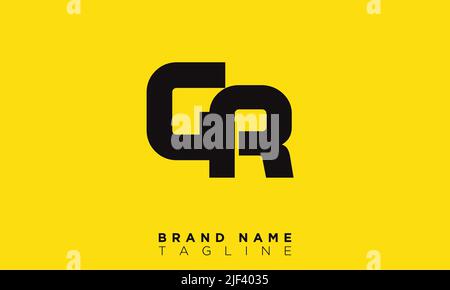 CR Alphabet letters Initials Monogram logo Stock Vector