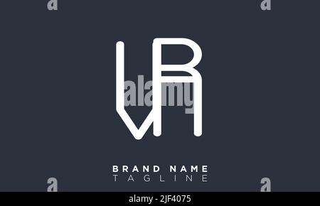 VR Alphabet letters Initials Monogram logo Stock Vector