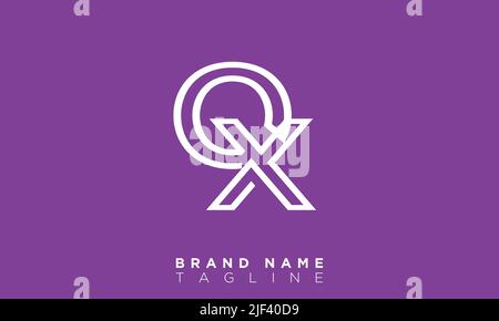 OX Alphabet letters Initials Monogram logo Stock Vector