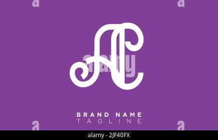 AC Alphabet letters Initials Monogram logo Stock Vector