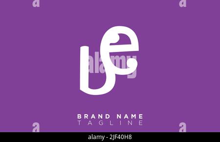 UE Alphabet letters Initials Monogram logo Stock Vector