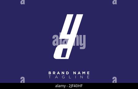 DY Alphabet letters Initials Monogram logo Stock Vector