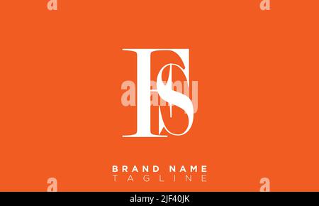FS Alphabet letters Initials Monogram logo Stock Vector
