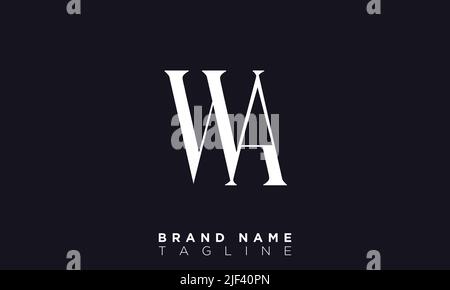 WA Alphabet letters Initials Monogram logo Stock Vector
