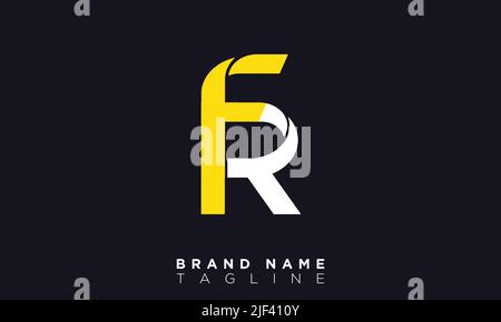 FR Alphabet letters Initials Monogram logo Stock Vector