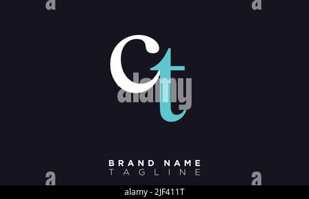 CT Alphabet letters Initials Monogram logo Stock Vector