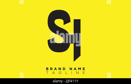 SH Alphabet letters Initials Monogram logo Stock Vector