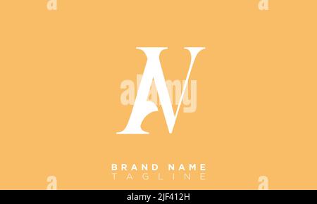 AV Alphabet letters Initials Monogram logo Stock Vector