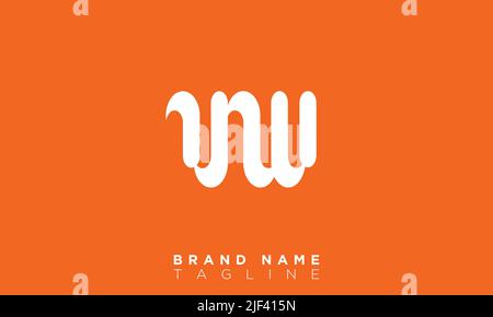 UW Alphabet letters Initials Monogram logo Stock Vector