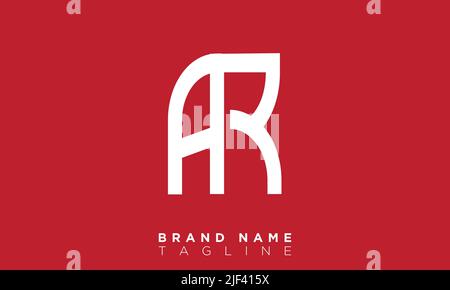 AR Alphabet letters Initials Monogram logo Stock Vector