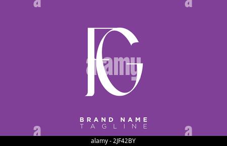 FG Alphabet letters Initials Monogram logo Stock Vector